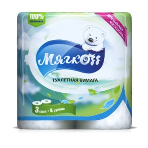 Ставрополь — Туалетная бумага  «Мягкоff» белая оптом.