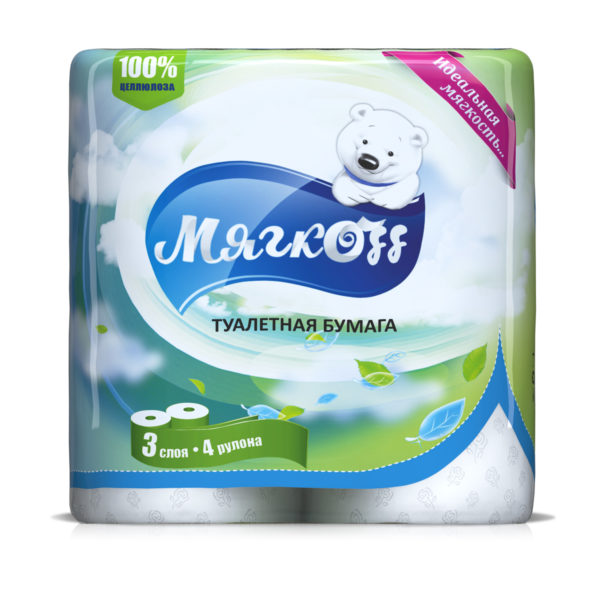 Ставрополь — Туалетная бумага  «Мягкоff» белая оптом.