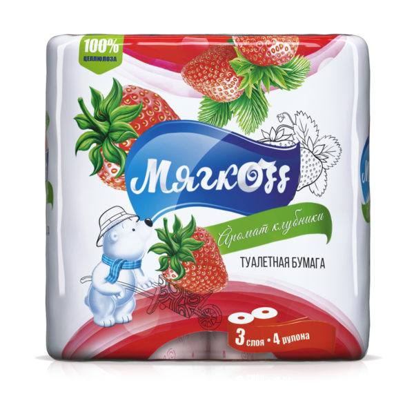 Ставрополь — Туалетная бумага  «Мягкоff» аромат клубники оптом.