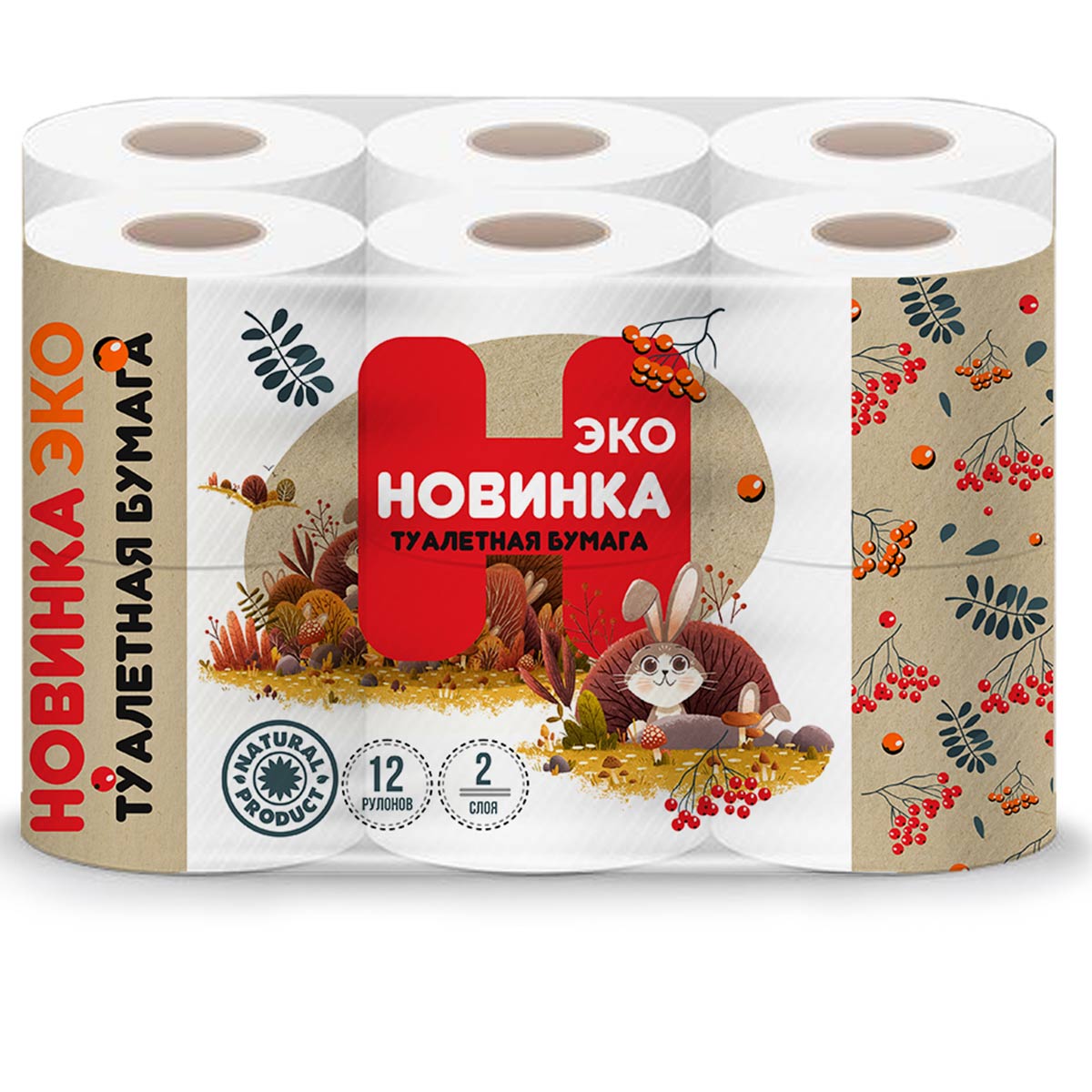 Ставрополь — Туалетная бумага  «Новинка ЭКО» 2 слоя белая оптом.