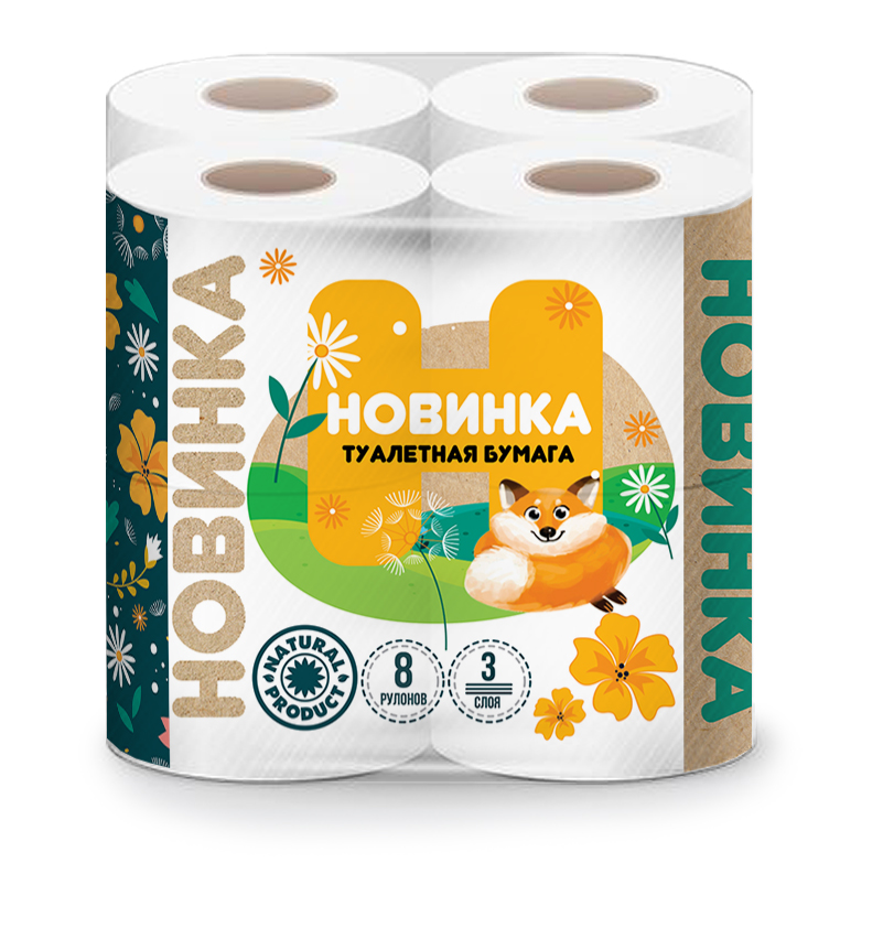 Ставрополь — Туалетная бумага  «Новинка» 3 слоя белая оптом.