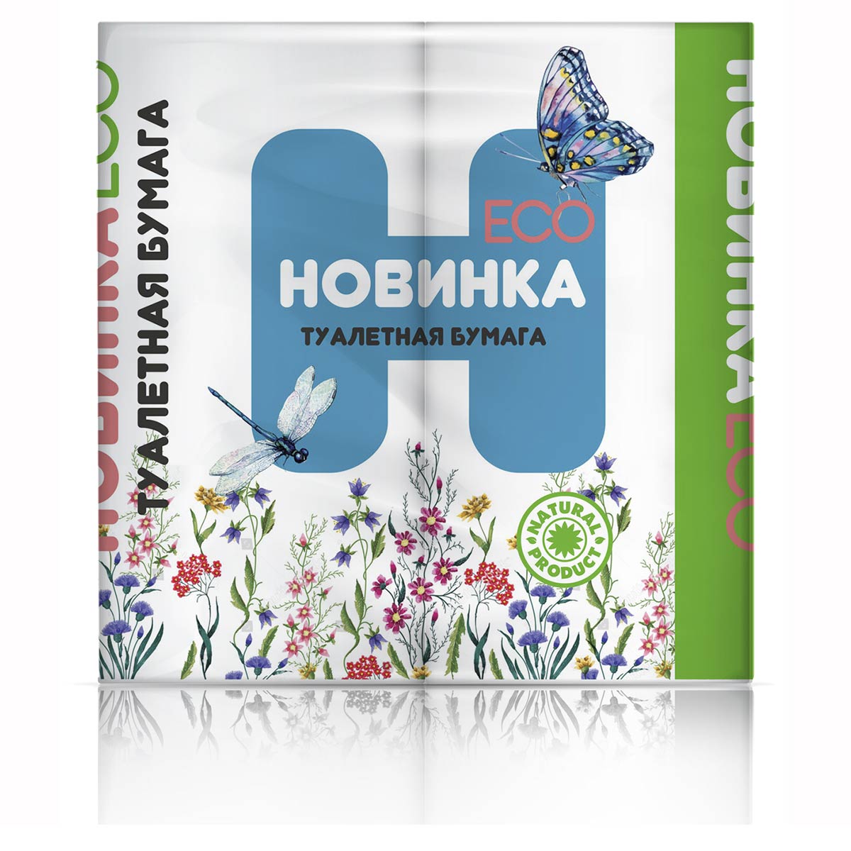 Ставрополь — Туалетная бумага  «Новинка ЭКО» 4Р 2 слоя белая оптом.