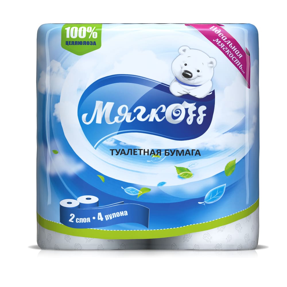 Ставрополь — Туалетная бумага  «Мягкоff» белая оптом.